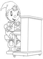 coloriage oui oui fait du piano